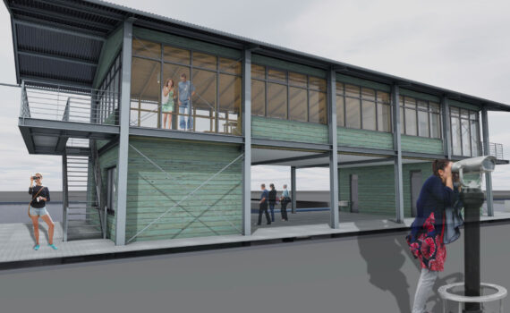 Visualisierung Besucherzentrum, Rendering PlanWerk° Architektur