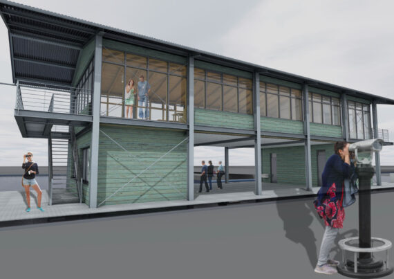 Visualisierung Besucherzentrum, Rendering PlanWerk° Architektur