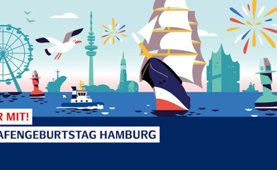 Plakat mit Werbung für den Hafengeburtstag 2024