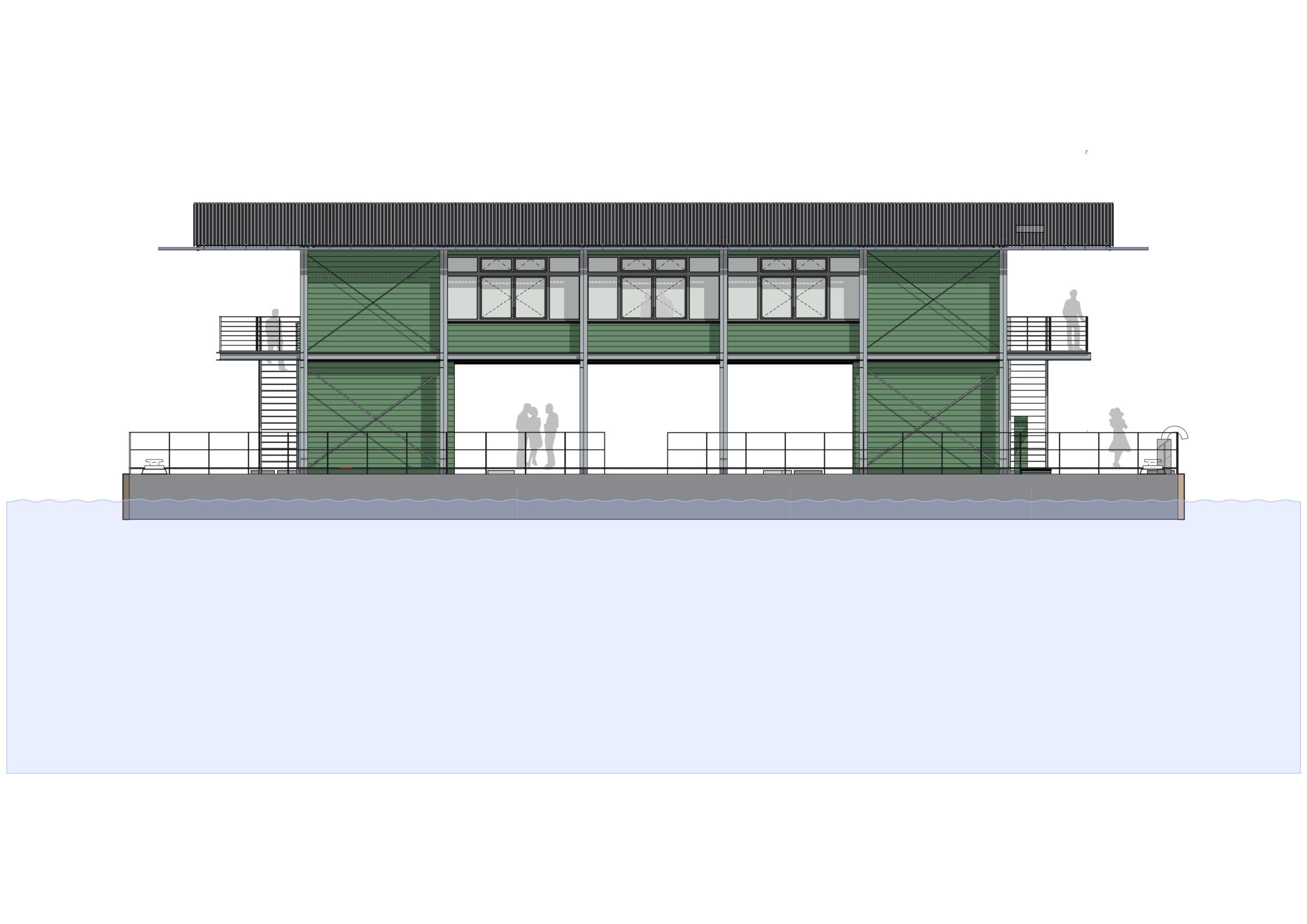 Archtektenzeichnung des Besucherzentrums