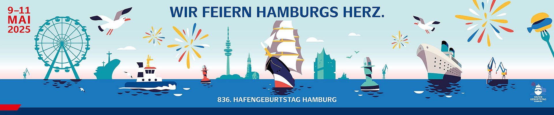 Keyvisual Hafengeburtstag 2025, 1920x400px, 72 dpi